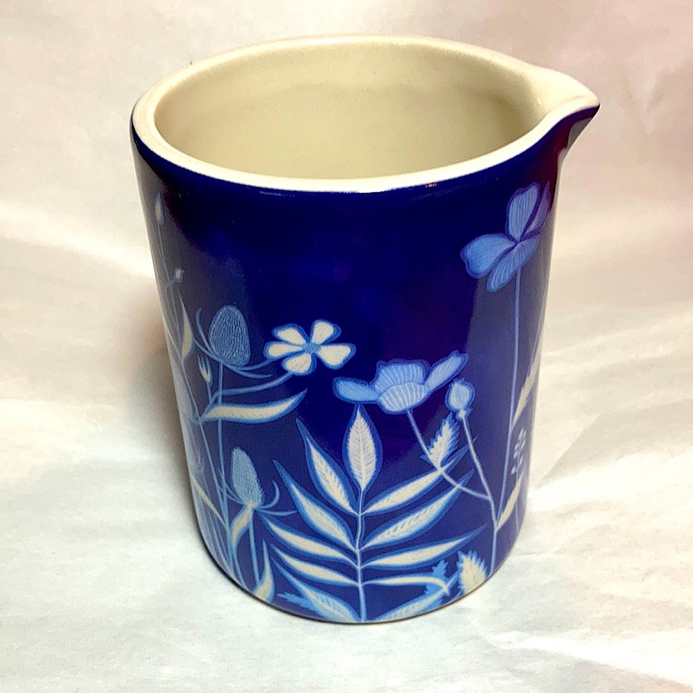 Blue white flower field Hallmark art creamer jug